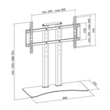 LogiLink TV Ständer in Schwarz höhenverstellbar für 37–65" max 50kg