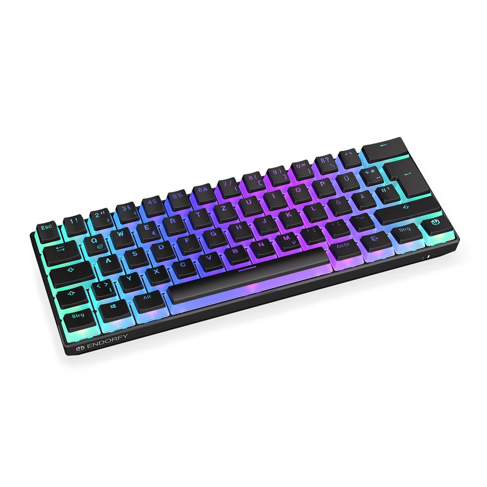 ENDORFY Thock Compact Wireless DE Kailh Box Red Pudding, Tastatur, Schwarz, Beleuchtet, kabellos, DE-Layout