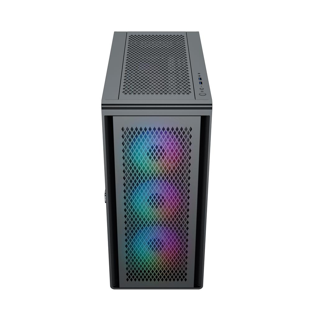 Silentware Air 100 Black – Midi Tower mit Mesh-Front, Glas-Seitenfenster & 4 A-RGB Lüftern