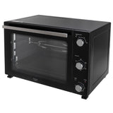 Adler AD 6028 Elektrobackofen 60L Mini Backofen Umluft Timer Drehspieß schwarz