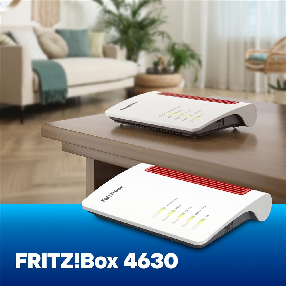 FRITZ!Box 4630 - WLAN-Router für ein schnelles Heimnetz mit Multi-Gigabit-WAN und Wi-Fi 7