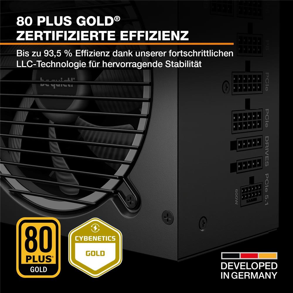 be quiet! PURE POWER 13 M 1200W Netzteil – ATX 3.1, PCIe 5.1, 80 PLUS Gold