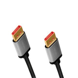 LogiLink DisplayPort-Kabel, DP/M zu DP/M, 8K/60 Hz, Alu, schwarz/grau, 1 m