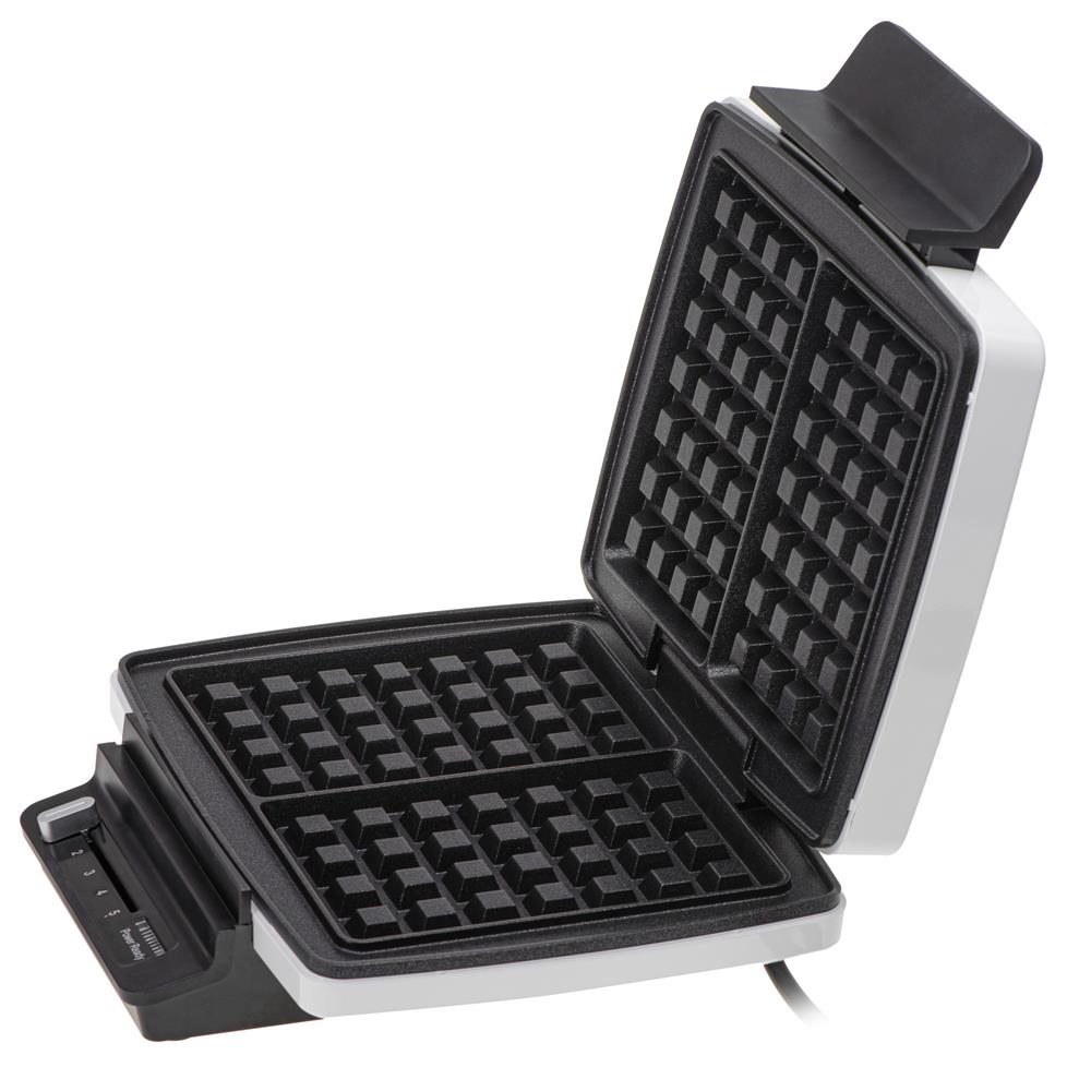 Adler AD 3085 Waffeleisen für Belgische Waffeln mit Antihaftbeschichtung Weiß