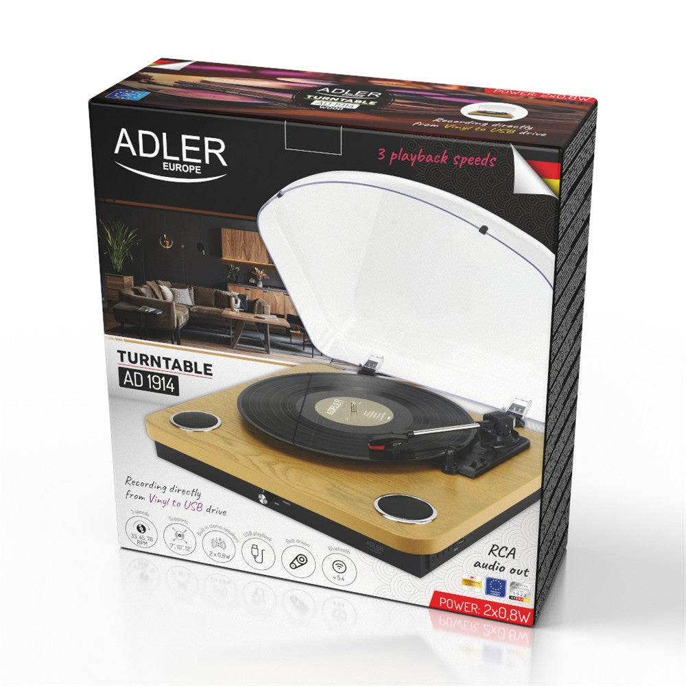 Adler AD 1914e Plattenspieler mit Bluetooth