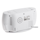 Adler AD 1186 LED Wecker mit Thermometer Datum Luftfeuchtigkeit Batterie weiß