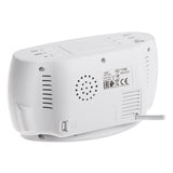 Adler AD 1186 LED Wecker mit Thermometer, Datum und Luftfeuchtigkeit Weiß