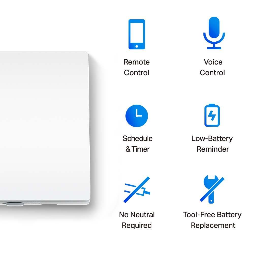 TP-Link Tapo S210 Smart Lichtschalter 1 Gang 1 Weg App Steuerung Hub nötig