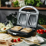 Adler Sandwichmaker AD 3069 Antihaftbeschichtung Sandwichtoaster schwarz