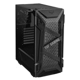 ASUS TUF Gaming GT301 kompaktes PC Gehäuse Mid-Tower Aura-RGB-Lüfter Kopfhörerhalterung Schwarz