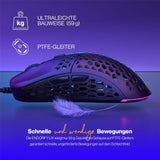 ENDORFY LIX, Ultraleichte Gaming-Maus (59 g), 8000 DPI, Schwarz | EY6A002