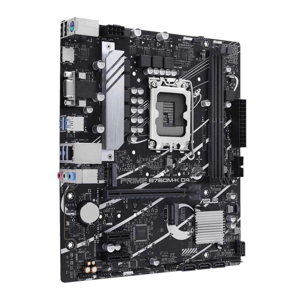 ASUS PRIME B760M-K D4 Gaming Mainboard Sockel Intel LGA 1700 mATX DDR4 PCIe 4.0 M.2 Aura Sync