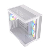 Silentware View A-RGB White – Showcase Midi Tower mit Glasfront, Glas-Seitenfenster & 4 RGB Lüftern
