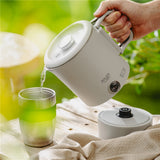 Adler AD 1388g Reisewasserkocher 0,8L kompakt leicht klappbarer Griff Grau Camping