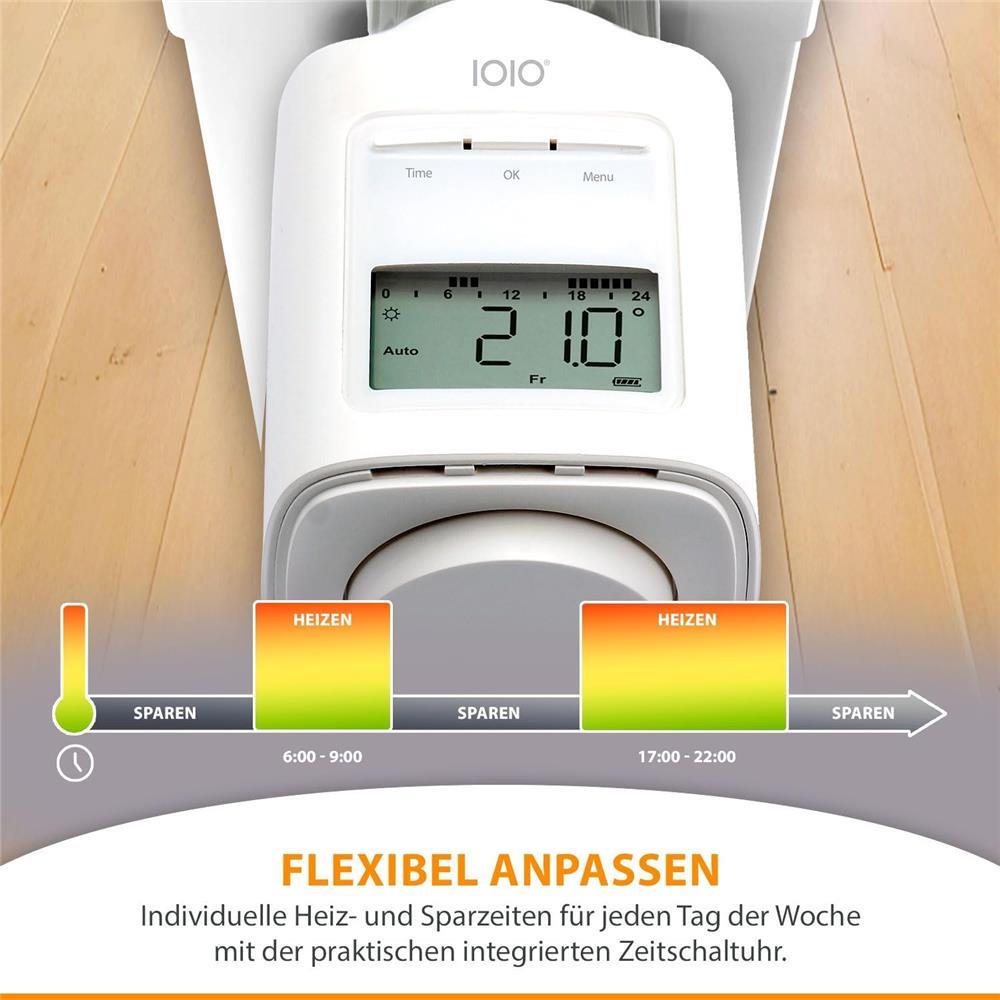 IOIO HT 2000-23 elektronisches Heizkörperthermostat 3er Pack programmierbar Heizthermostat digital
