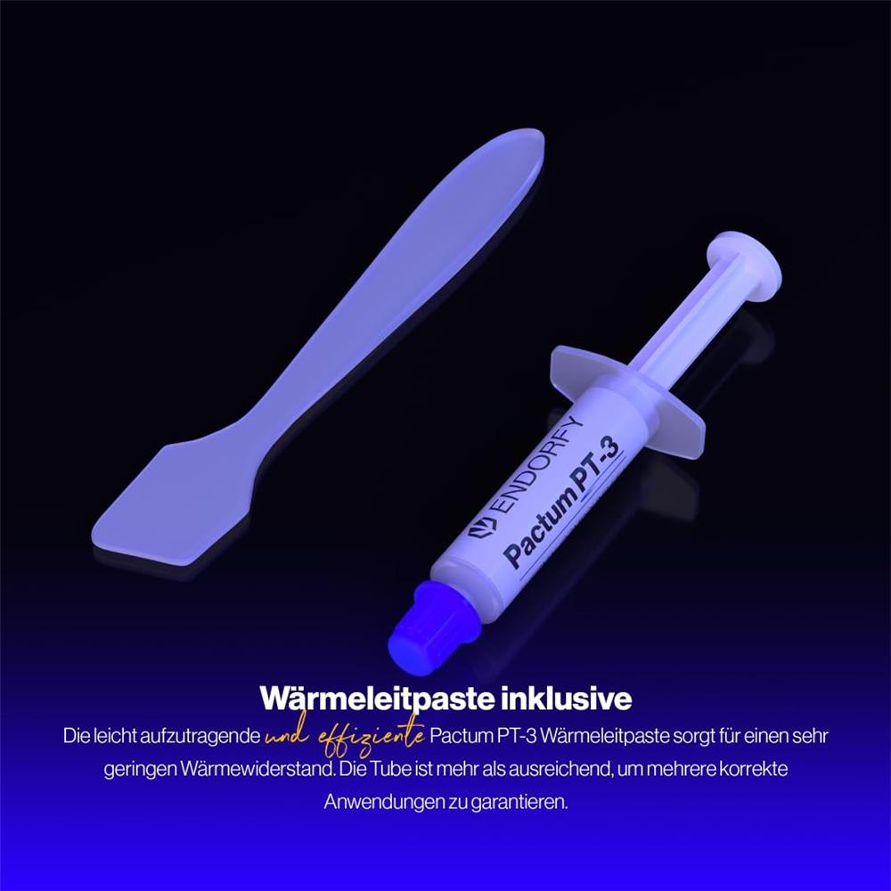 ENDORFY Fortis 5 Black ARGB CPU-Kühler, Beleuchtet, inklusive Wärmeleitpaste | EY3A014
