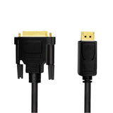 LogiLink DisplayPort-Kabel 20pin Stecker auf DVI 24+1pin Stecker schwarz 2m