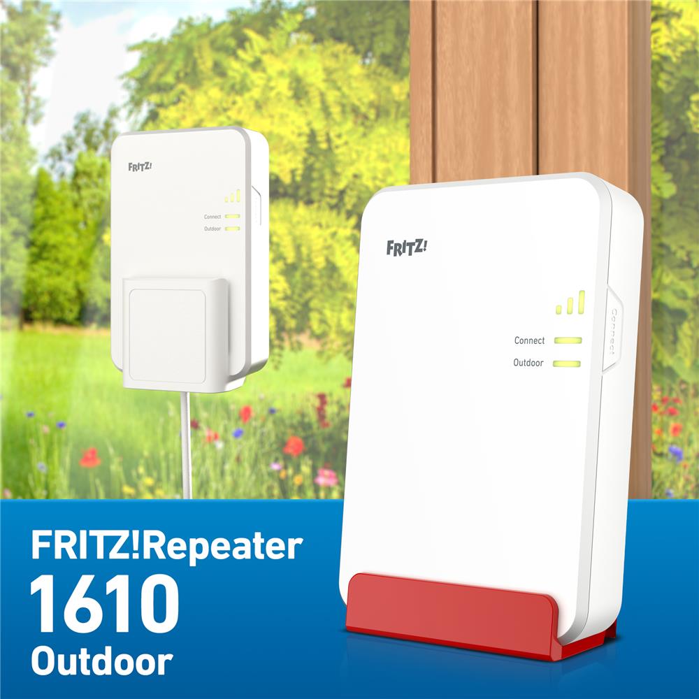 FRITZ!Repeater 1610 Outdoor WiFi 6 Für bestes WLAN überall – outdoor und indoor