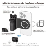 LogiLink Magnetischer Smartphone-Griff mit LED-Licht & BT5.2 Kameraauslöser – MagSafe-kompatibel