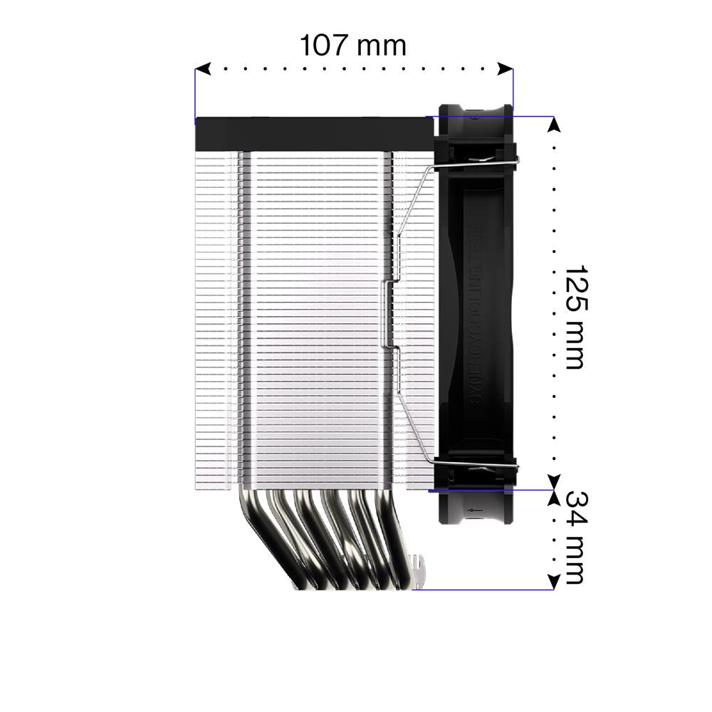 ENDORFY Fortis 5 EY3A008, CPU-Kühler, Schwarz, Wärmeleitpaste inklusive