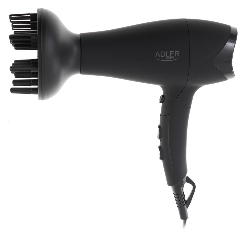 Adler AD 2267 Haartrockner, 2100W, mit Temperatureinstellung, Diffusor und klappbarem Griff