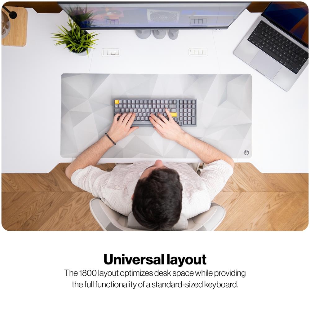 ENDORFY EY5D034 - Celeris 1800 DE, kabellose Tastatur mit 1800 Layout, QWERTZ, BT, Grau