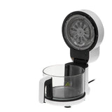 Adler AD 6316 Heißluftfritteuse mit Glasschüssel 3L Airfryer 8 Programme Timer weiß schwarz