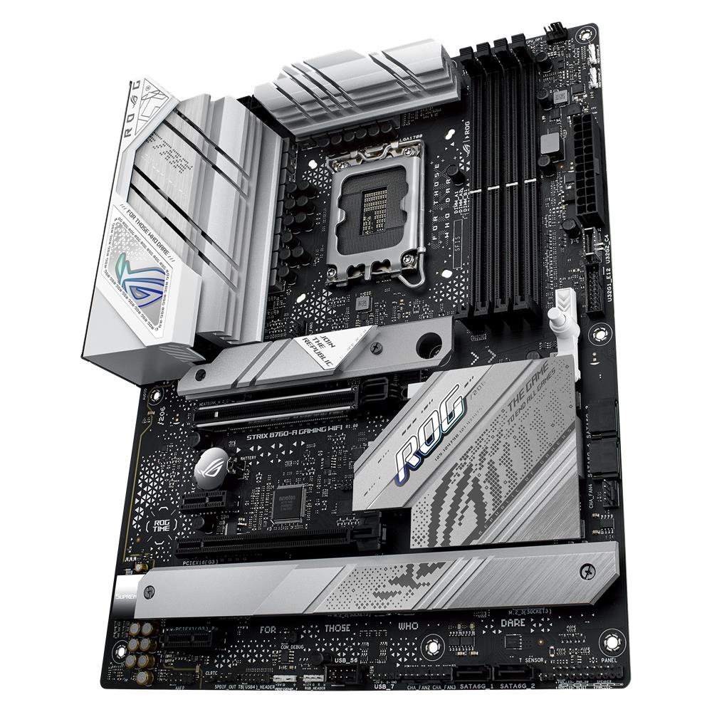 ASUS ROG STRIX B760-A GAMING WIFI Mainboard Sockel Intel LGA 1700 (ATX, DDR5, PCIe 5.0, WiFi 6E) weiß