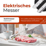 Adler AD 4512 Elektromesser elektrisches Küchenmesser aus Edelstahl Weiß