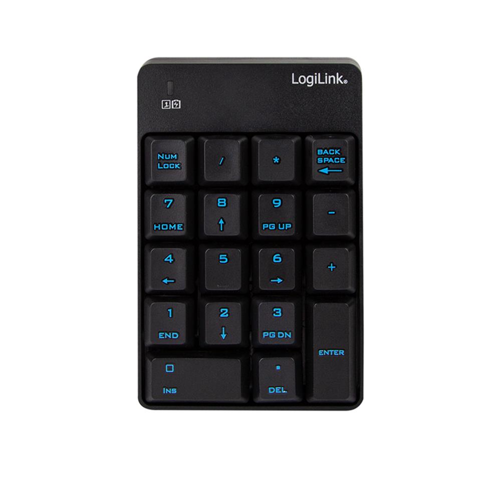 LogiLink Kabelloses Funk Keypad, 2,4 GHz, schwarz