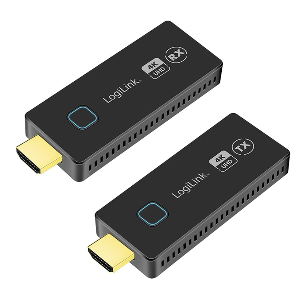 LogiLink HDMI-Übertragungs-Set – Drahtlos, 30 m, 4K@30 Hz, kompakt