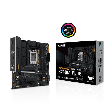 ASUS TUF GAMING B760M-PLUS Mainboard Sockel Intel LGA 1700 (Intel B760, mATX, DDR5, PCIe 5.0, M.2)