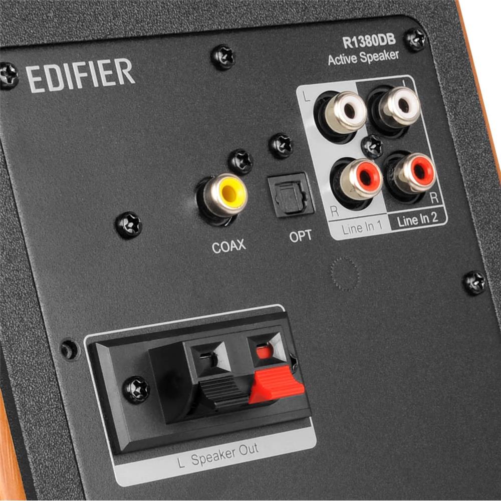 Edifier Studio R1380DB 2.0 Regallautsprechersytem (42 Watt) mit Bluetooth und Fernbedienung, Holzfarben