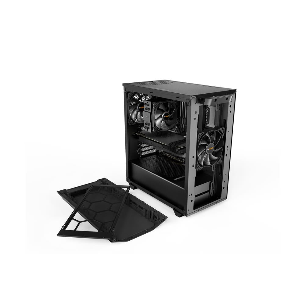 be quiet! Pure Base 500 Window Black PC Gehäuse Case Tower 2 vorinstallierte Pure Wings 2 Lüfter Fenster Schwarz BGW34