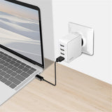 LogiLink 4-fach USB-Steckdosenadapter, 24 W, 4x USB-A, Weiß