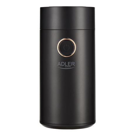 Adler AD 4446bg Elektrische Kaffeemühle Schwarz-Gold aus Edelstahl 150 W Gewürzmühle Chillimühle