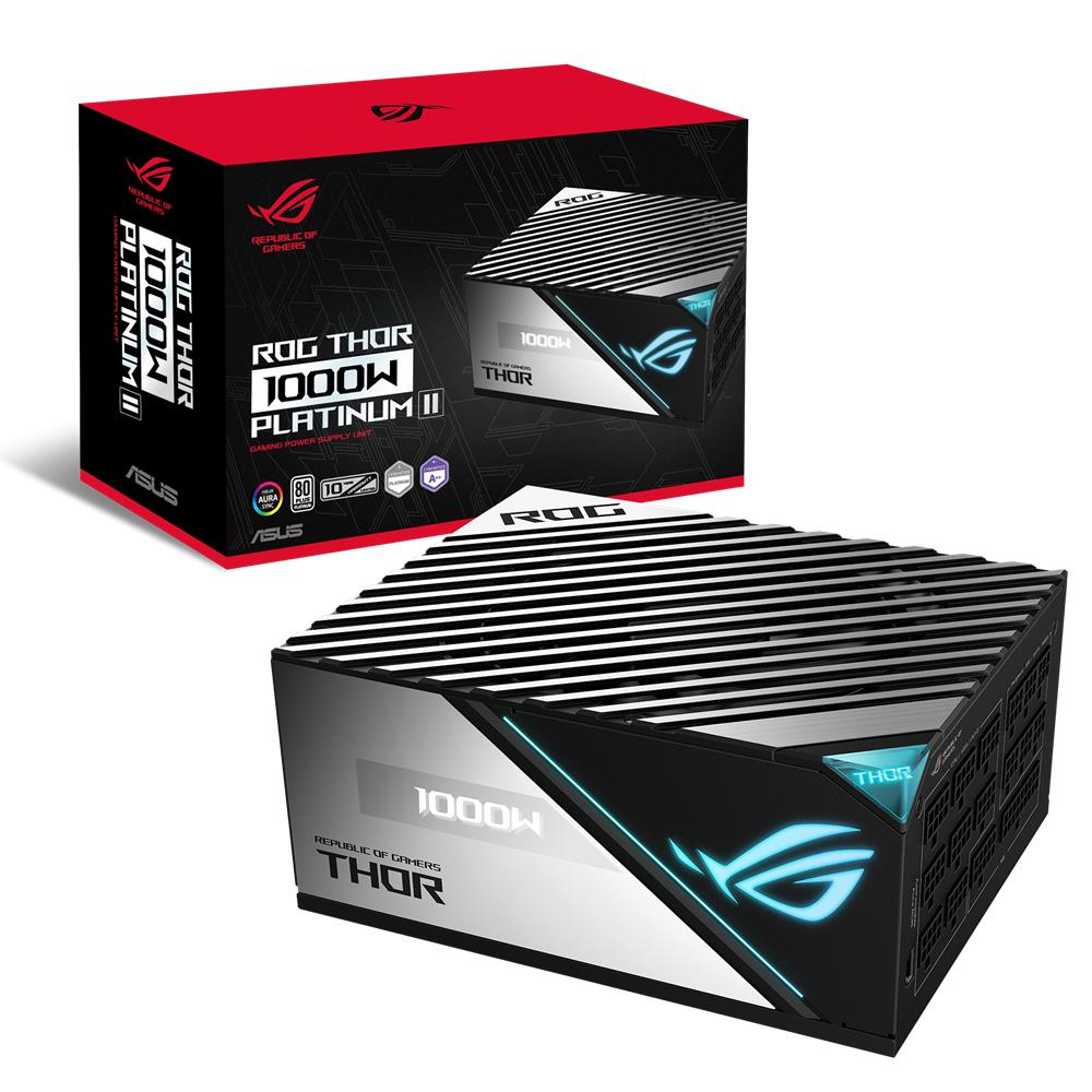 ASUS ROG Thor 1000W Platinum II Netzteil (Aura Sync, OLED Display, 0dB-Kühlung)