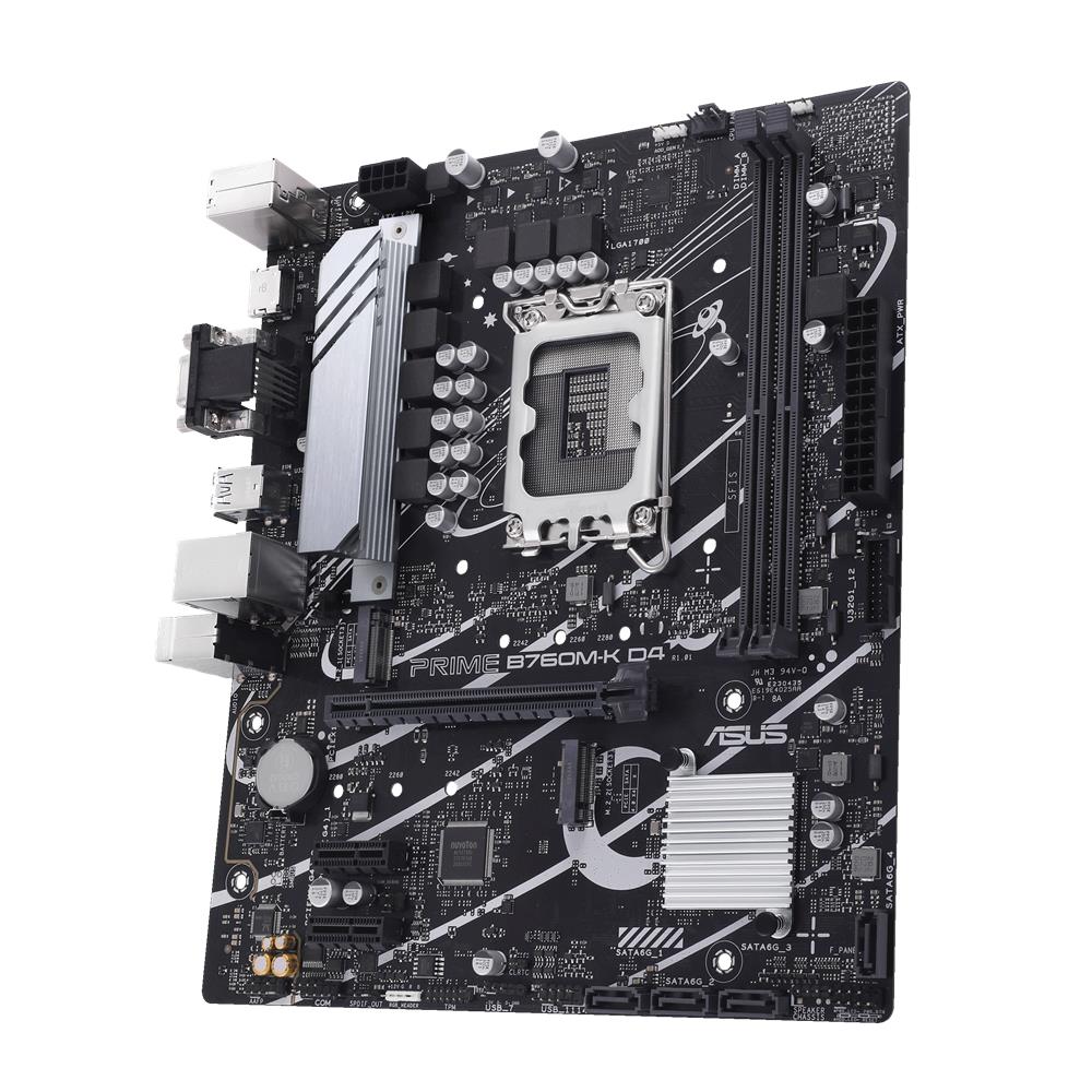 ASUS PRIME B760M-K D4 Gaming Mainboard Sockel Intel LGA 1700 mATX DDR4 PCIe 4.0 M.2 Aura Sync