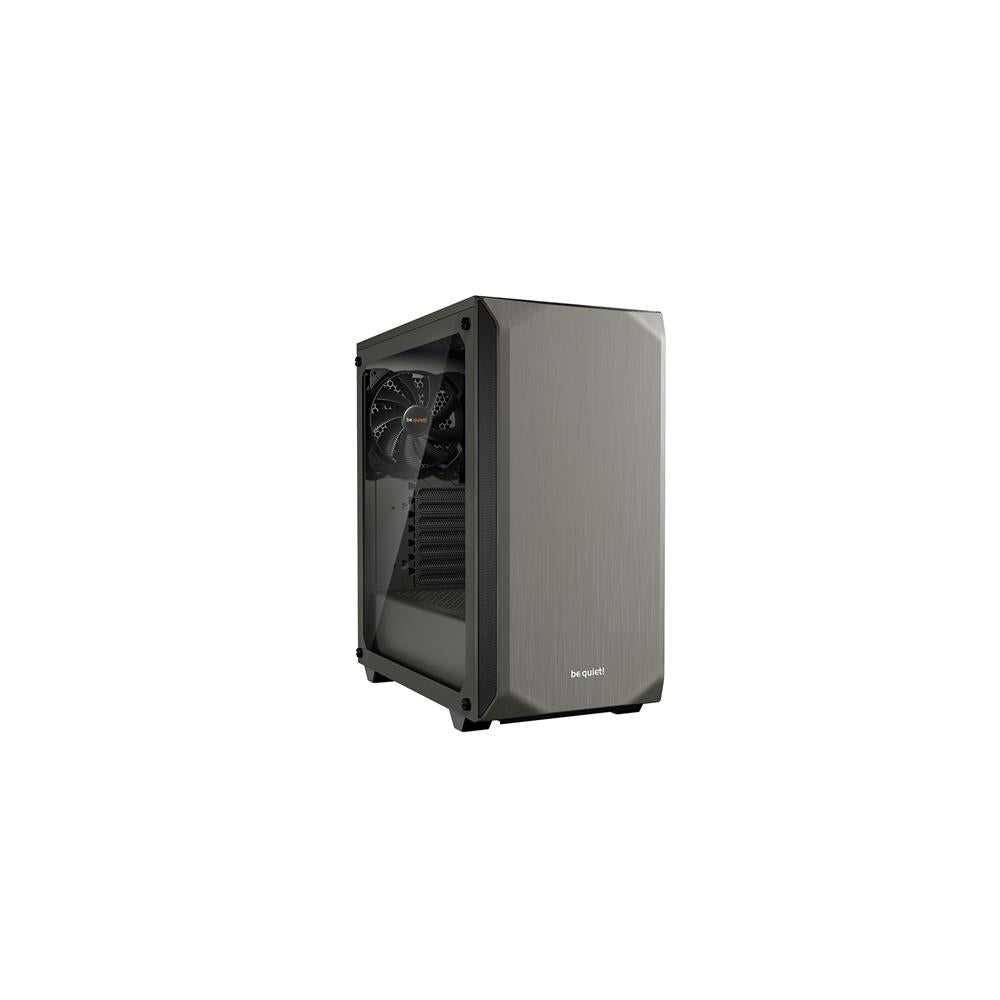 be quiet! Pure Base 500 Window Metallic Gray PC Gehäuse Tower 2 Pure Wings 2 Lüfter Fenster Grau BGW36