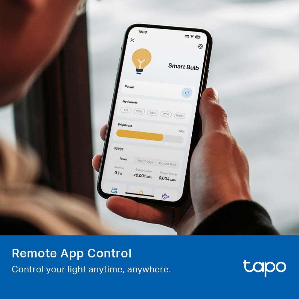 TP-Link Tapo L520E Smart WLAN Lampe E27 dimmbar 4000K App Steuerung