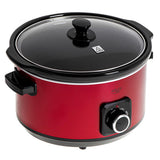 Adler AD 6413r Langsamkocher 5,8L 290W Rot Schongarer Multikocher Gartopf Slowcooker