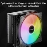 be quiet! Pure Rock 3 LX Luftkühler sehr hohe Kühlleistung 4 Hochleistungs-Heatpipes mit HDT-Technologie