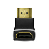 LogiLink HDMI-Adapter, A/M zu A/F, 90° gewinkelt, 8K/60 Hz, schwarz/grau