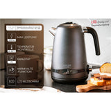 Adler AD 1295 Wasserkocher 1,7L mit LCD Display Temperaturregelung grau