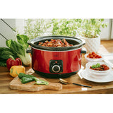 Adler AD 6413r Langsamkocher 5,8L 290W Rot Schongarer Multikocher Gartopf Slowcooker