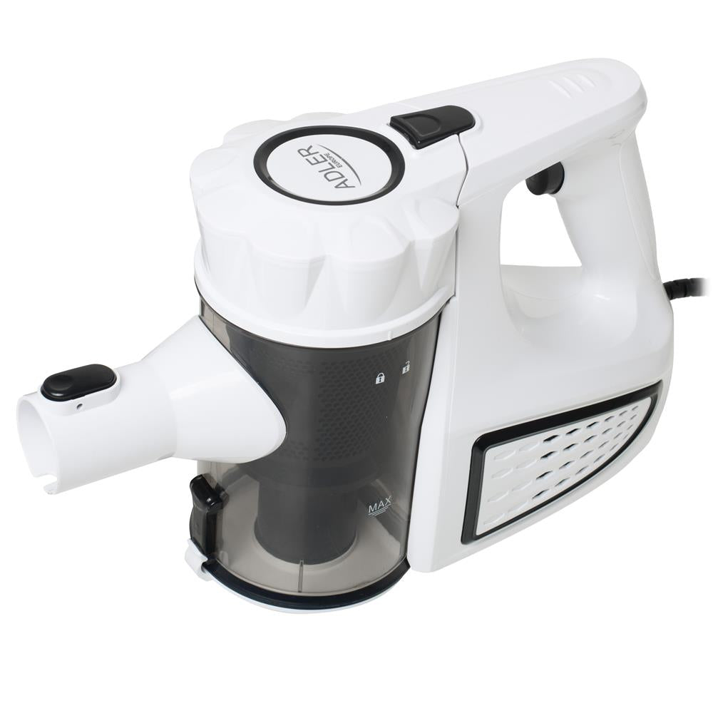 Adler AD 7036w Handstaubsauger beutellos 800W Autostaubsauger 1,5L Staubbehälter weiß