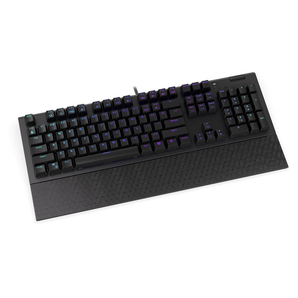 ENDORFY Omnis Blue, Mechanische Tastatur, Handballenauflage, US-Layout (QWERTY), mechanische Schalter in Kailh Blue