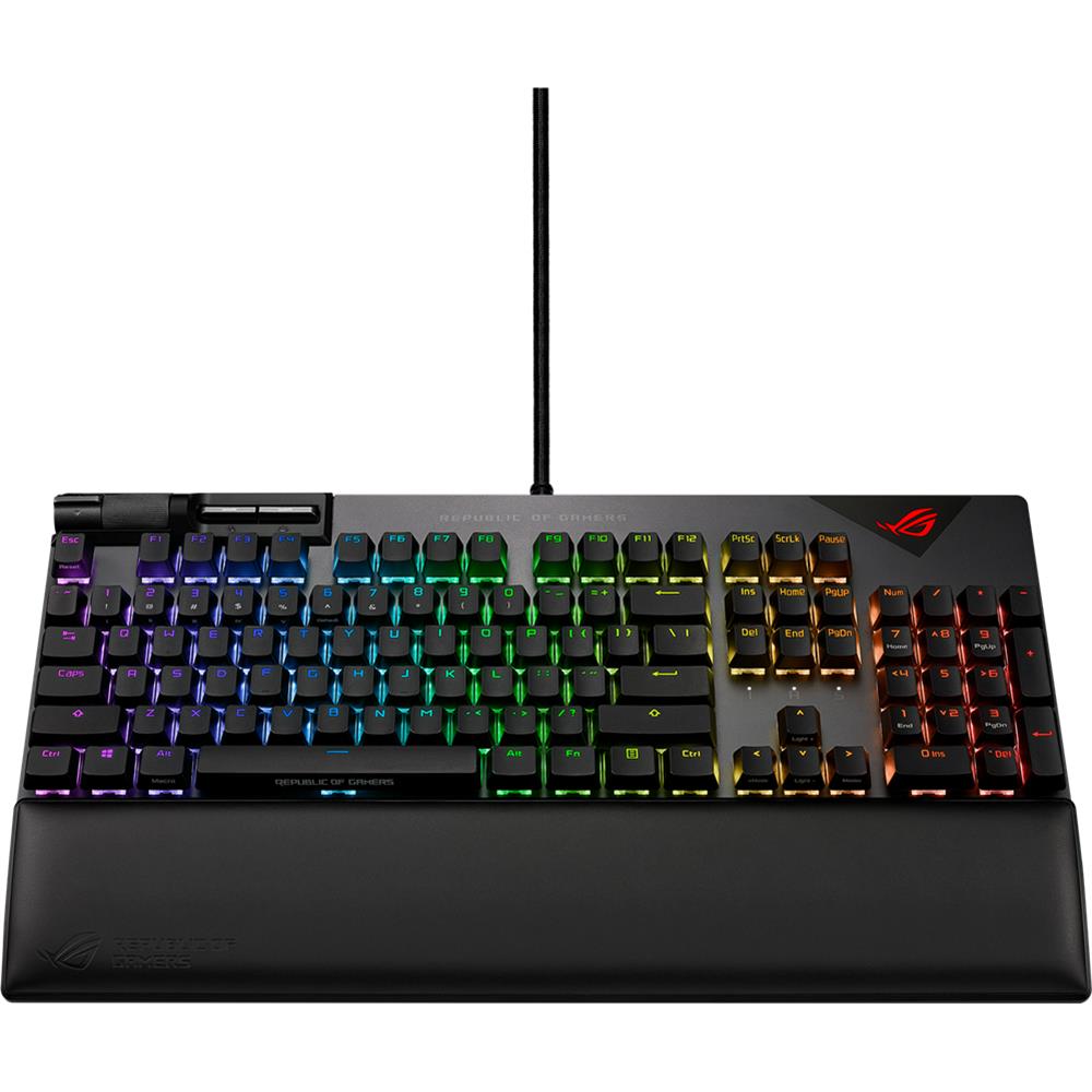 ASUS ROG Strix Flare II mechanische Gaming-Tastatur Deutsches Layout 8000 Hz Polling-Rate RGB-Beleuchtung