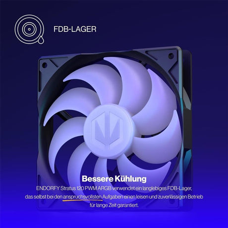 ENDORFY Stratus 120 PWM ARGB PC-Gehäuselüfter, 120mm, Beleuchtet | EY4A008