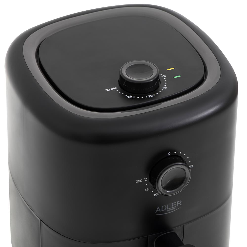 Adler AD 6310 Heißluftfritteuse 2200 Watt 3 L Schwarz Airfryer Fritteuse fettfrei Frittiergerät